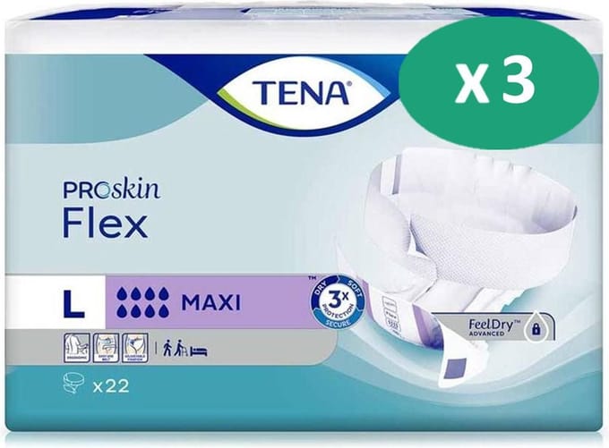 Tena Flex Maxi Large - Karton van 66 Incontinentieslips met gordel