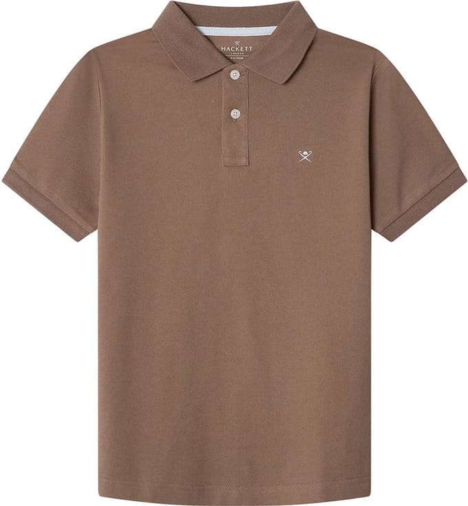 Hackett Small Logo Korte Mouw Poloshirt Bruin 5 Years Jongen