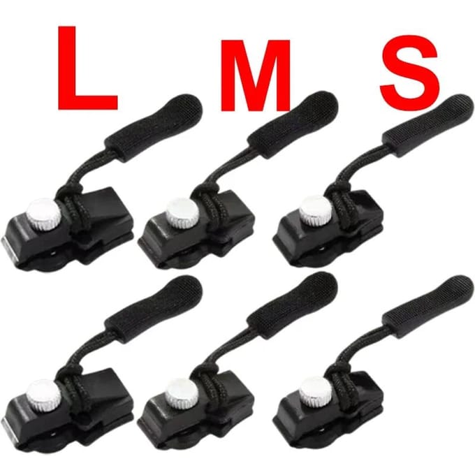 30 stuks Universele Metalen Rits, Tool-vrij Afneembaar, Rugzak, BuitenKleding Rits Accessoire 30 pcs black