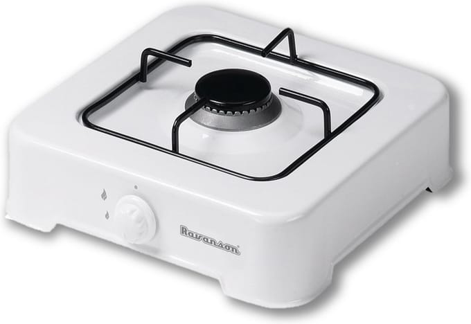 Gas cooker Ravanson K-01T (white; 1 zone)