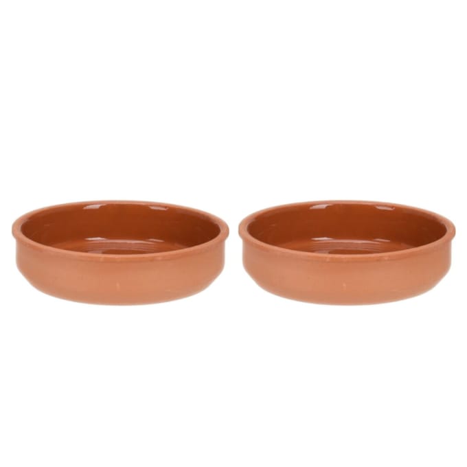 Excellent Houseware Tapas schaaltjes - 2x stuks - terracotta - 16 x 4 cm - 450 ml