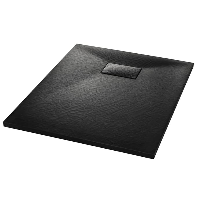 vidaXL - Douchebak - 90x70 - cm - SMC - zwart