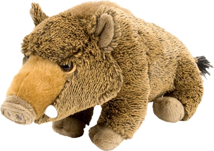Pluche knuffel wild zwijn 30 cm