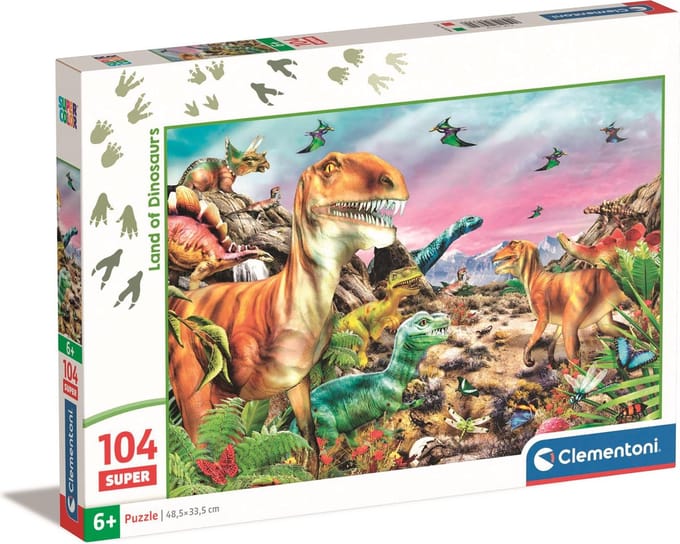 Clementoni - Puzzel - 104 Stukjes - Dinosaurs - Kinderpuzzel - Vanaf 6 Jaar