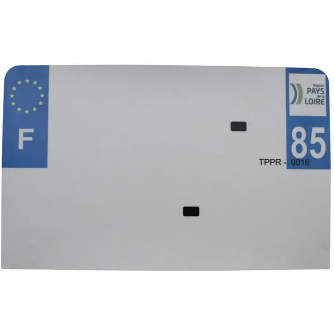 Blanco PVC nummerplaatstrip Top Plaq 85