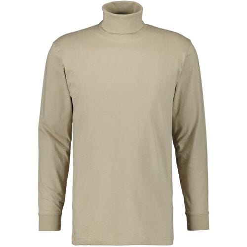 Ragman Long Sleeve Uni Col T-Shirt Single Jersey Beige Melange / male
