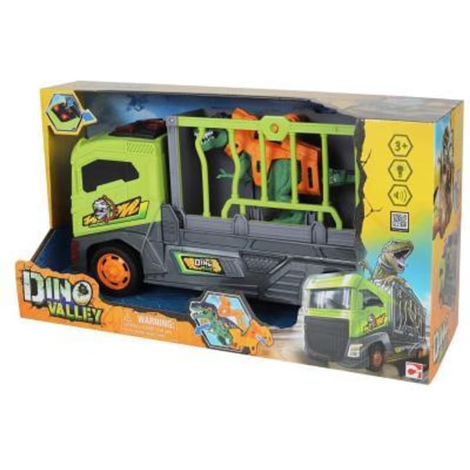 Dino Valley dinotransporttruck met kooi Dinosaurussen