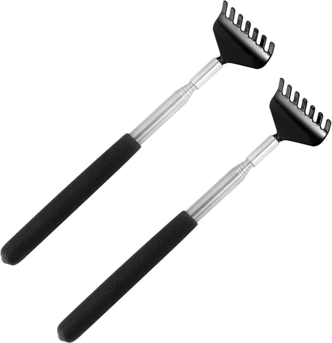 Verstelbare RVS Rugkrabber Set van 2 - Draagbare Rugkrabber 20cm-68cm voor Gemakkelijk Bereik