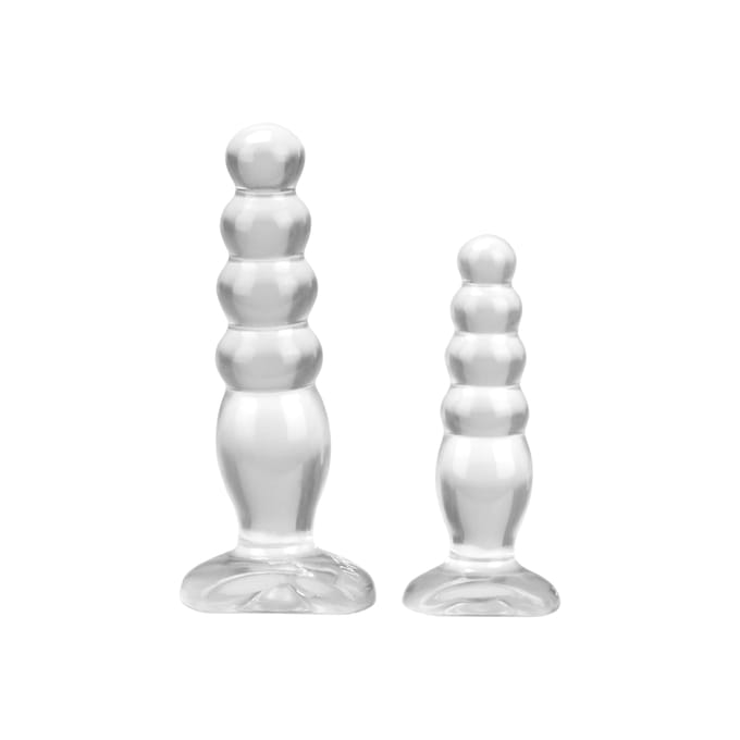 Doch Johnson Crystal Jellies Anal Kit - Buttplug - Transparant