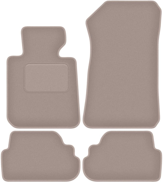 Beige veloursmatten voor: BMW 1 E81 hatchback (2004-2011)