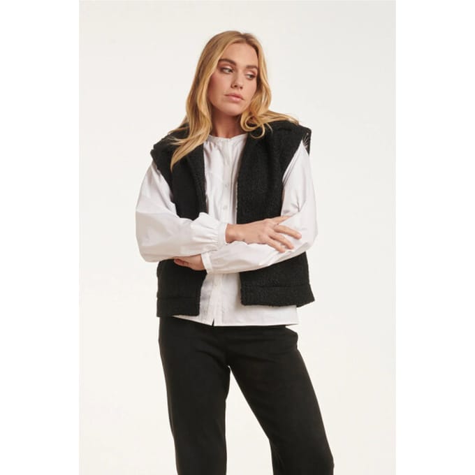 Smashed Lemon 24554 open bouclé gilet |