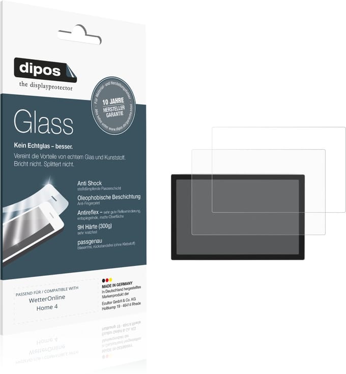 dipos – 2x Matte Pantserfolie geschikt voor WetterOnline Home 4 | 9H Screenprotector