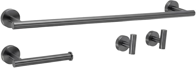 Rea - Ari - Set Badkamerhangers - Titanium - 60X6X5Cm