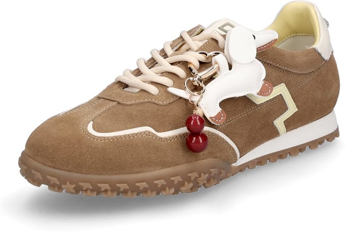 GIO+ Cielo Sneakers - Leer - Dames - Cognac - Maat 37