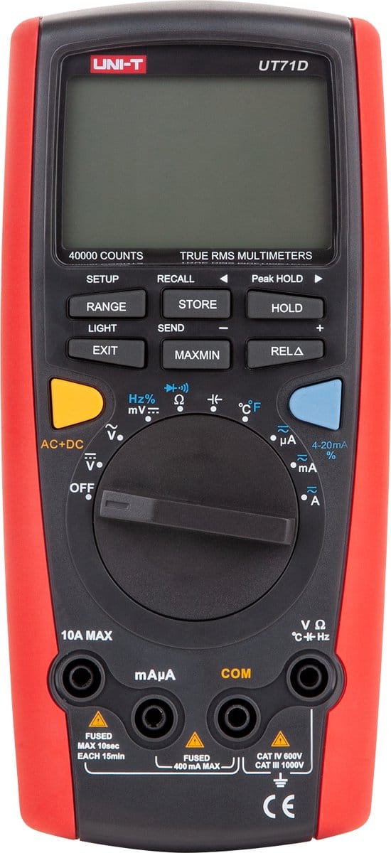 UNI-T UT71D - Multimeter - True RMS - Optische poort - Automatische bereiksectie