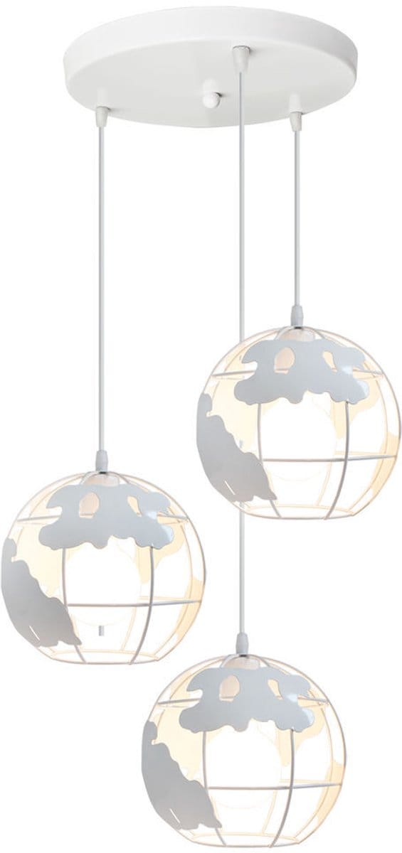 Hanglamp Moderne Creatieve E27 Hanglampen Woonkamer 3 Lichts Kroonluchter Slaapkamer Wit