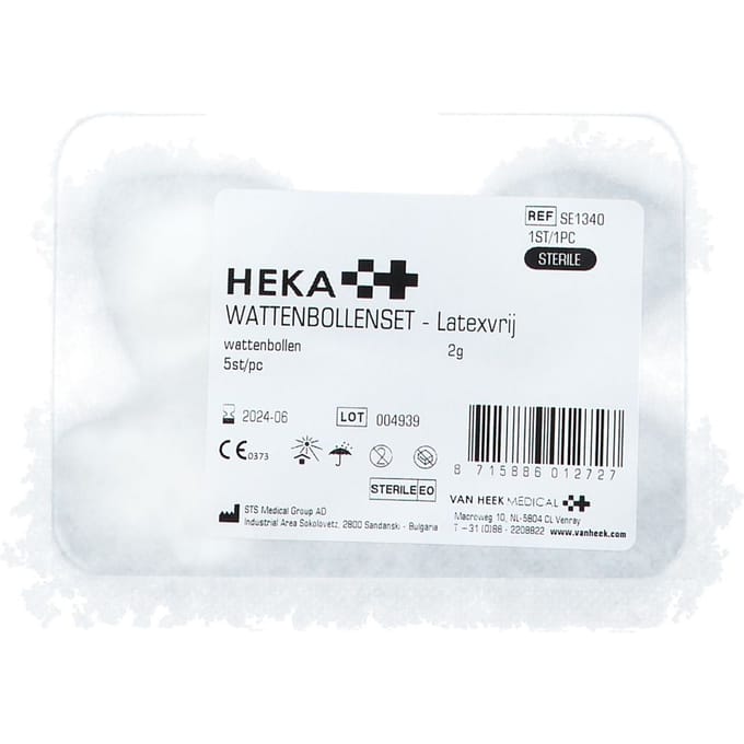 Heka Wattenbollenset 5 x 2 gram 1 Set