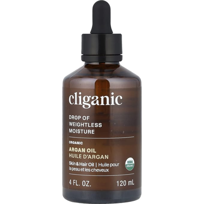 Cliganic, Drop ofweightless Moisture™, Huile d'Argan Bio, 4 fl oz (120 ml) gray