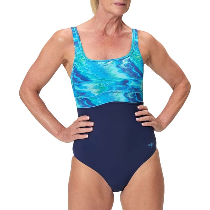 Speedo print contour eclipse 1p wedstrijd badpak dames -