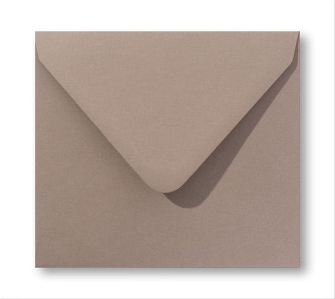 Envelop Vintage  14 x 14 cm Zandbruin 60 stuks