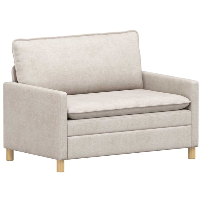 vidaXL - Bank - Crèmekleurig - 126 - x - 81 - x - 87,5 - cm - Polyester