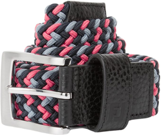 Footjoy Braided Golfriem Heren Zwart/Flint/hibiscus