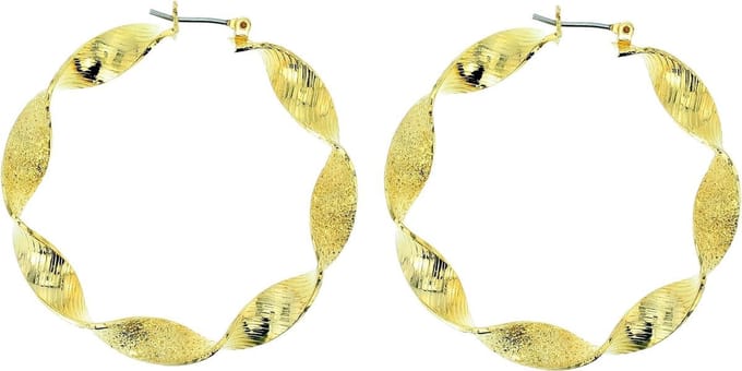 Behave - Gedraaide oorringen goudkleur - Statement stijl - 4,5 cm