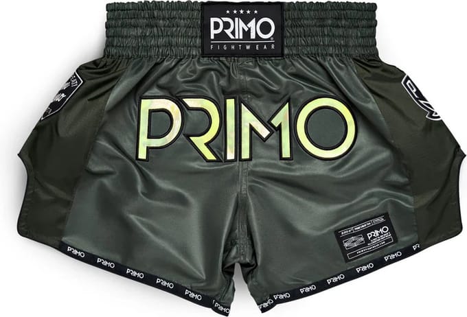 Primo Muay Thai Shorts - Hologram Series - Valor Green - donkergroen M