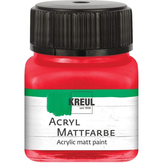 KREUL acryl matte verf, 20 ml - Rood