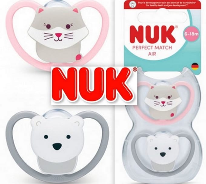 NUK Perfect Match Air fopspenen 6–18 m (Kat / Poolbeer)