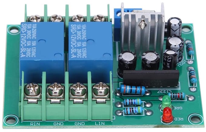 Dailygoody - Luidsprekerbeschermingsmodule - Spanningsregelaar - Power-On Delay - Blauw - Eindversterkerbord - Luidsprekerbescherming - Geschikt voor