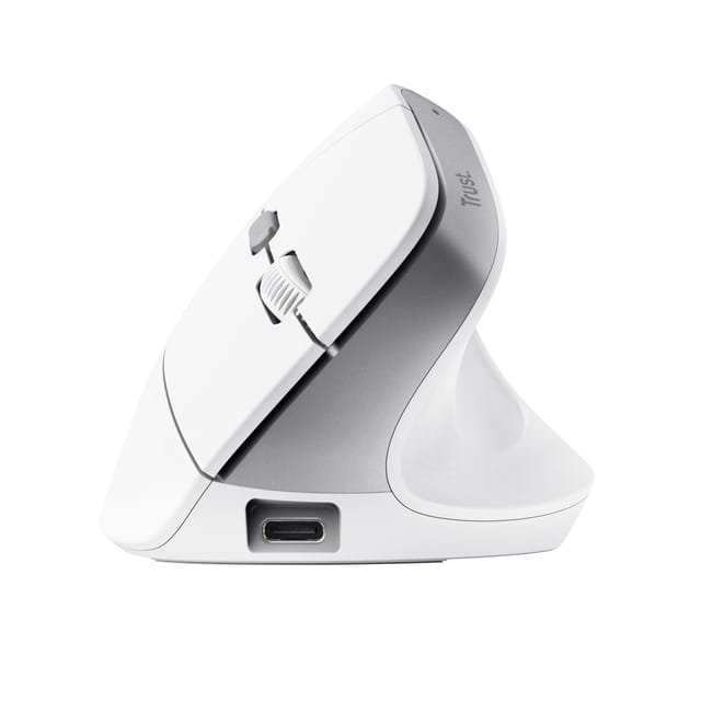 Trust Bayo II - Ergonomische Muis - Verticaal - Draadloos - Wit