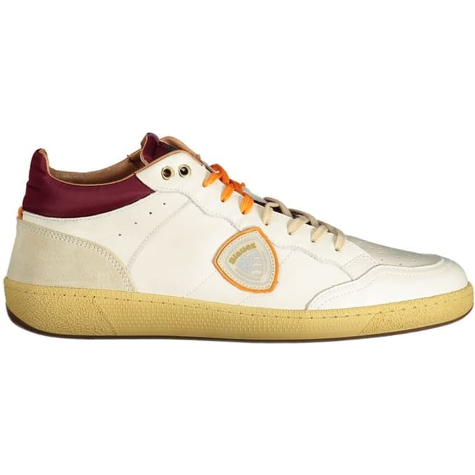 Blauer Witte Lederen Schoen voor Mannen