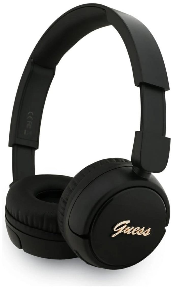Guess Script Metal Logo Headphone - Geschikt voor Bluetooth Smartphones - Zwart