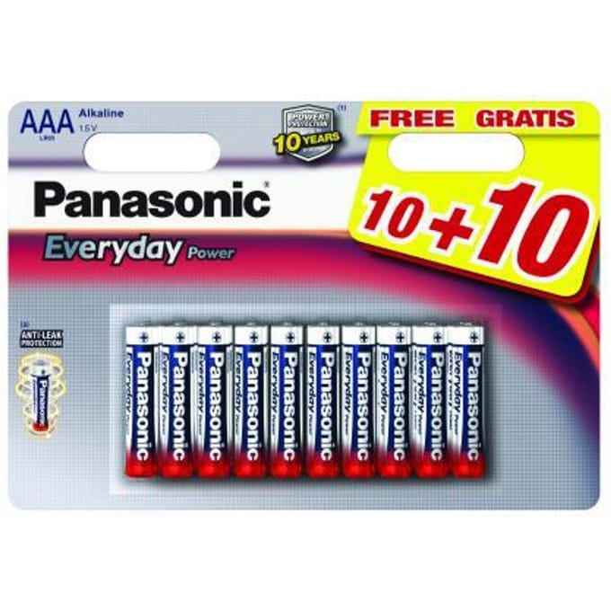20 Panasonic AAA Alkaline Batterijen