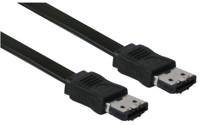 eSATA datakabel - plat - SATA300 - 3 Gbit/s / zwart - 2 meter
