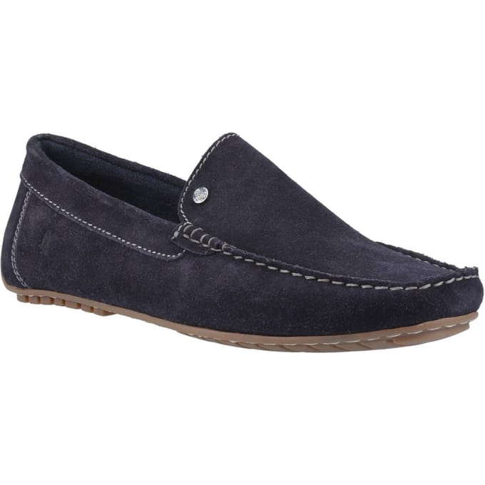 Hush Puppies Ralph Suede Heren Marineblauwe Instappers Van Leer