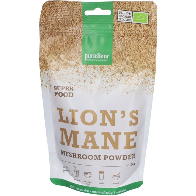 Purasana Lion's mane poeder bio 100 Gram