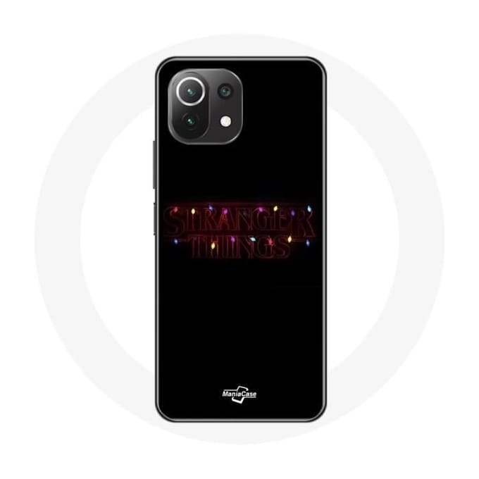 Coque pour Xiaomi Mi 11 Lite Stranger Things Affiche Logo Joyeux noël