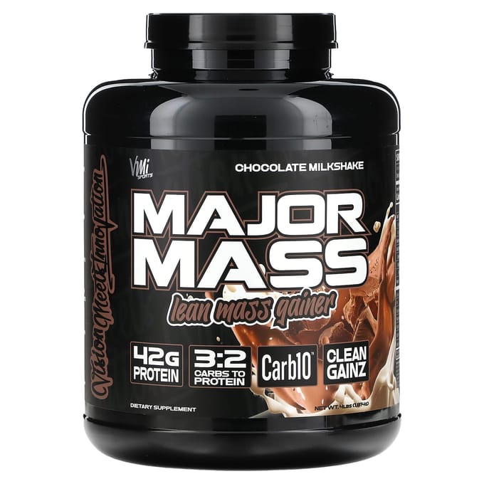 VMI Sports, Major Mass, Spieropbouw, Chocolade Milkshake, 4 lb (1,814 g)