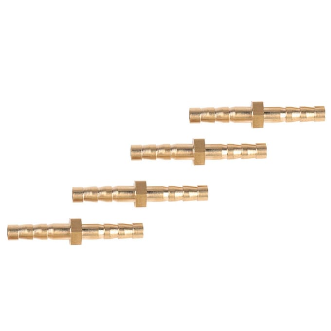 4 pcs 44mm Brass Fitting Hose Barb Tail Reducer Reducing Plug Connector beige