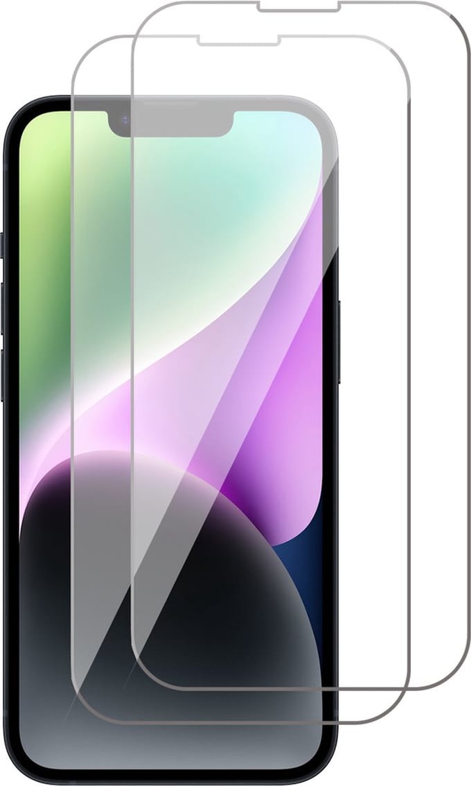 Screenprotector geschikt voor iPhone 14 Plus - Gehard Glas Beschermglas Tempered Glass Screen Protector - 2 Stuks