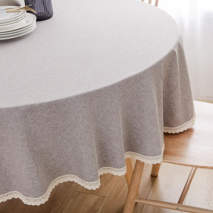 Grote ronde tafelkleed effen kleur eettafel tafelkleed 180cm
