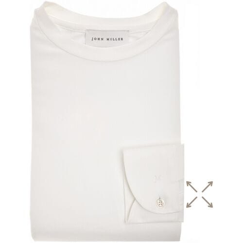 John Miller Plain Hyperstretch Comfort T-Shirt Antiekwit / male
