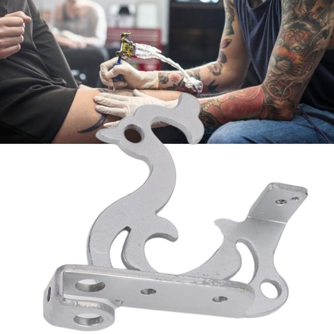 Professioneel Spoel Tattoo Machine Frame Tattoo Apparaat Onderdeel Tattoo Gereedschap Accessoire Zilver gray