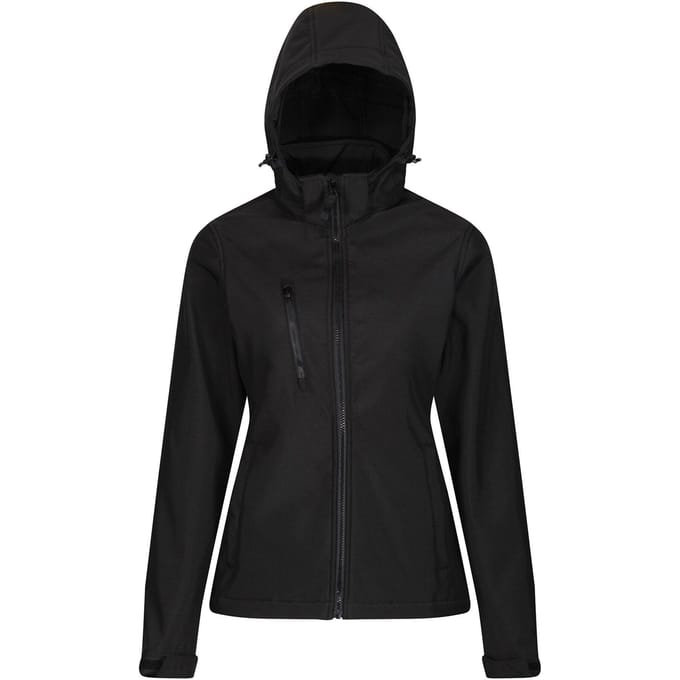 Regatta Dames/dames Venturer 3-lagige Membraan Soft Shell Jacket (Zwart)