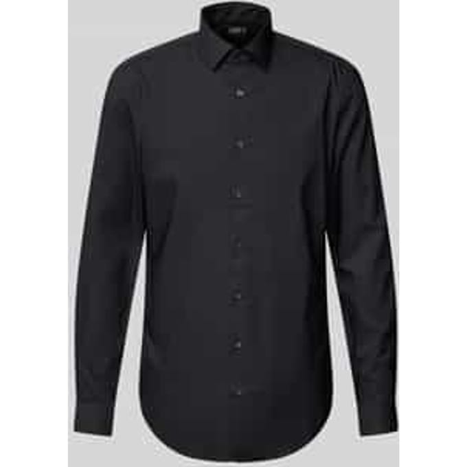 slim fit zakelijk hemd met kentkraag