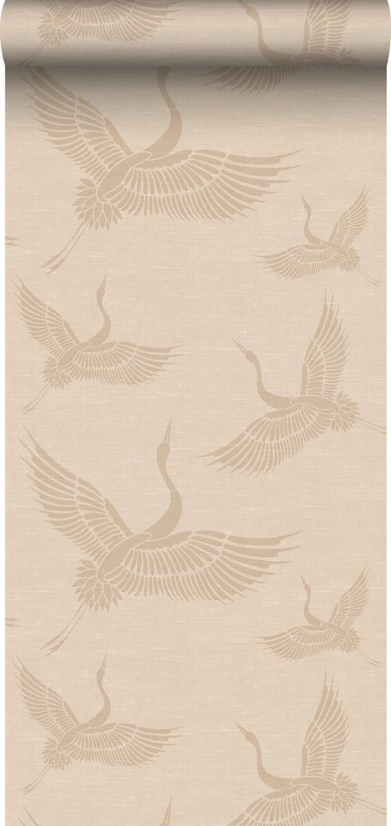 Origin Wallcoverings behang kraanvogels beige - 347826 - 0,53 x 10,05 m