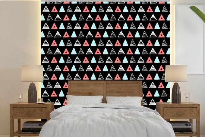 Behang - Fotobehang Jongens - Design - Driehoek - Breedte 280 cm x hoogte 280 cm