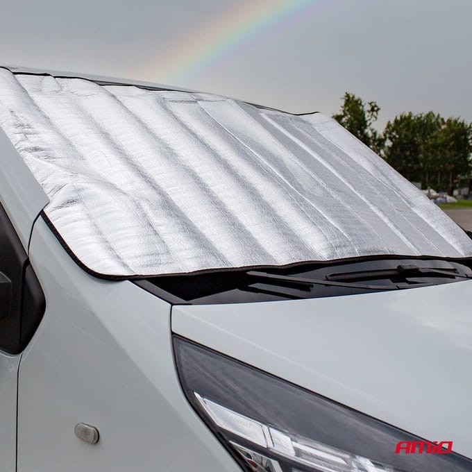 AMiO Multifunctionele Zilveren Auto Voorruit Zomer & Winter Afdekking - 150x70cm met EPE Schuim